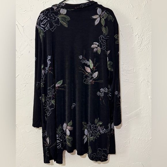 Vintage 80s Copa Cabana Original Floral Beach Lounge Maxi Dress and Jacket Sz 2X - Picture 5 of 11